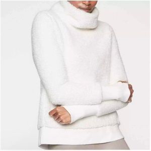 Athleta Nirvana Sherpa cowl neck sweater L